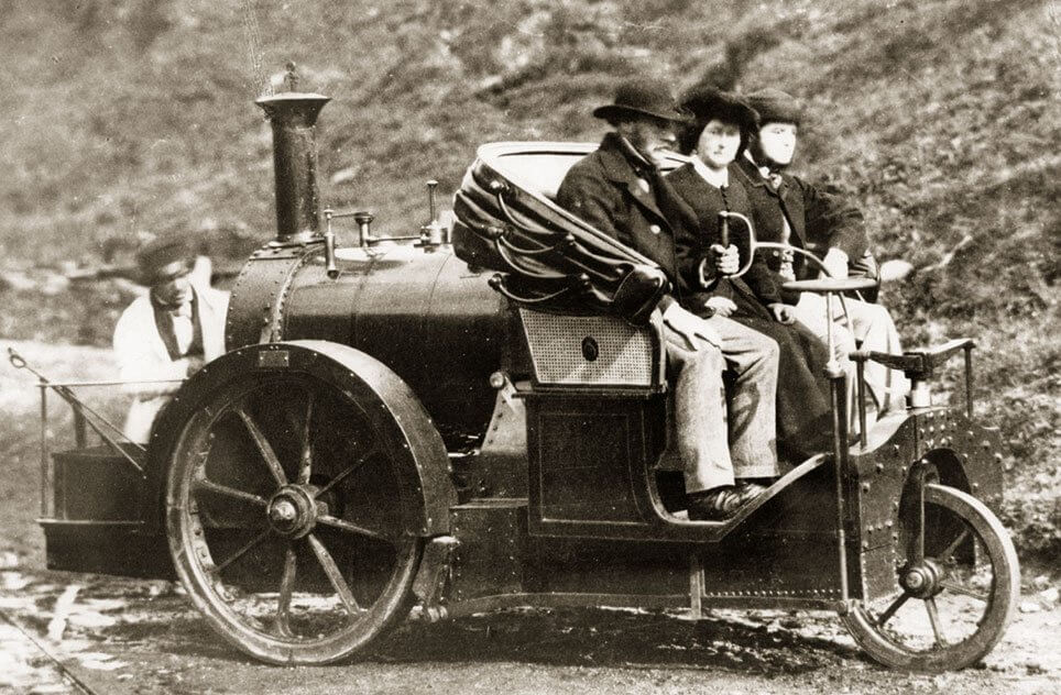 Dampvogn, som Thomas Rickett i 1860 byggede til jarlen af  Caithness, James Sinclair.