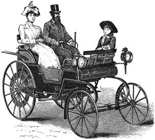 Daimler motorvogn gengivet efter Ingeniøren 27. juni 1896