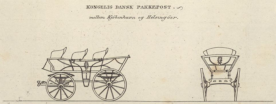 Hamborgervogn tul ruten mellem København og Helsingør 1832