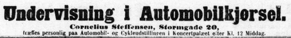 Annoonce i Berlingske Politiske og Avertissementstidende, Aften, 15. marts 1902, s. 4