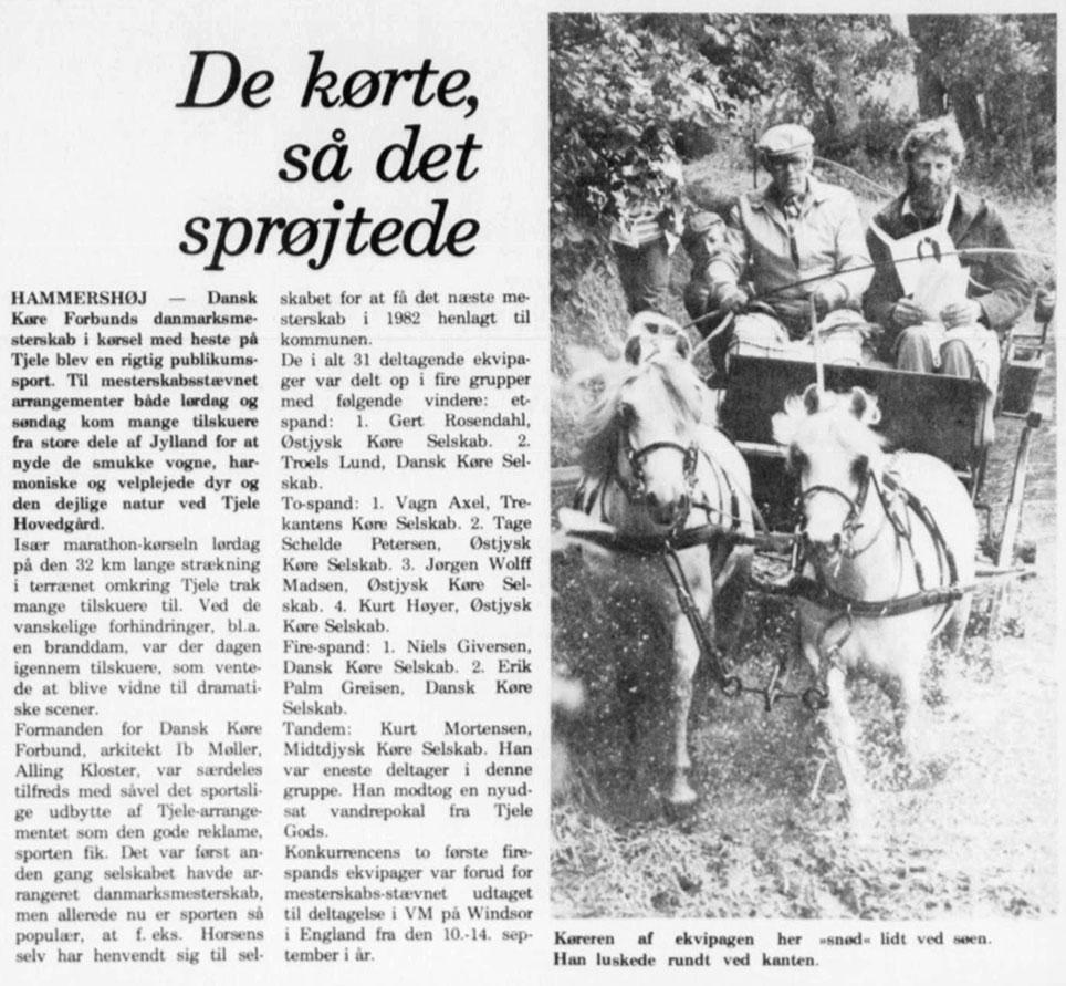 Omtale af DM i kørsel på Tjele Gods 1980. Djursland, 18. august 1980, s. 3