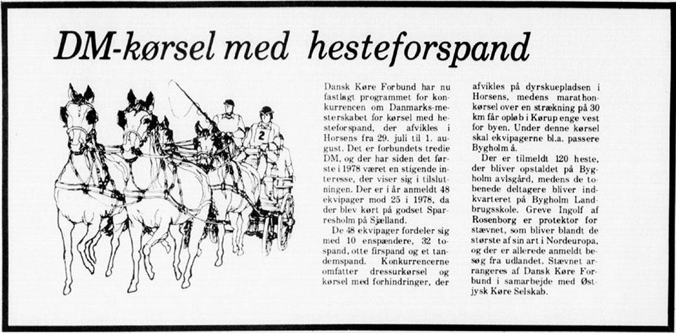 Omtale af DM i Horsens 1982. Morsø Folkeblad, 13. juli 1982, s. 10.