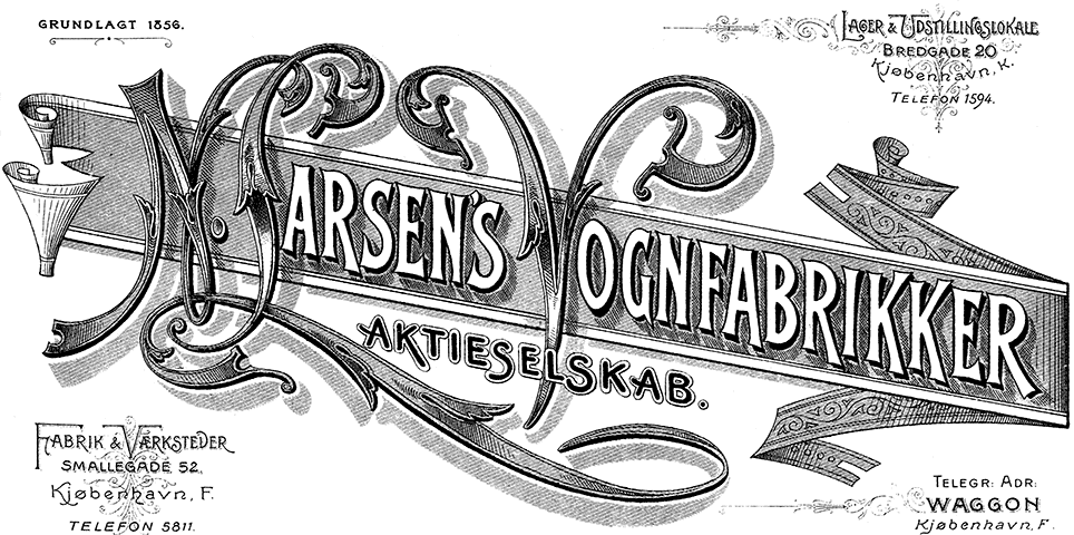 Katalogforside fra N. Larsens Vognfabrikker.