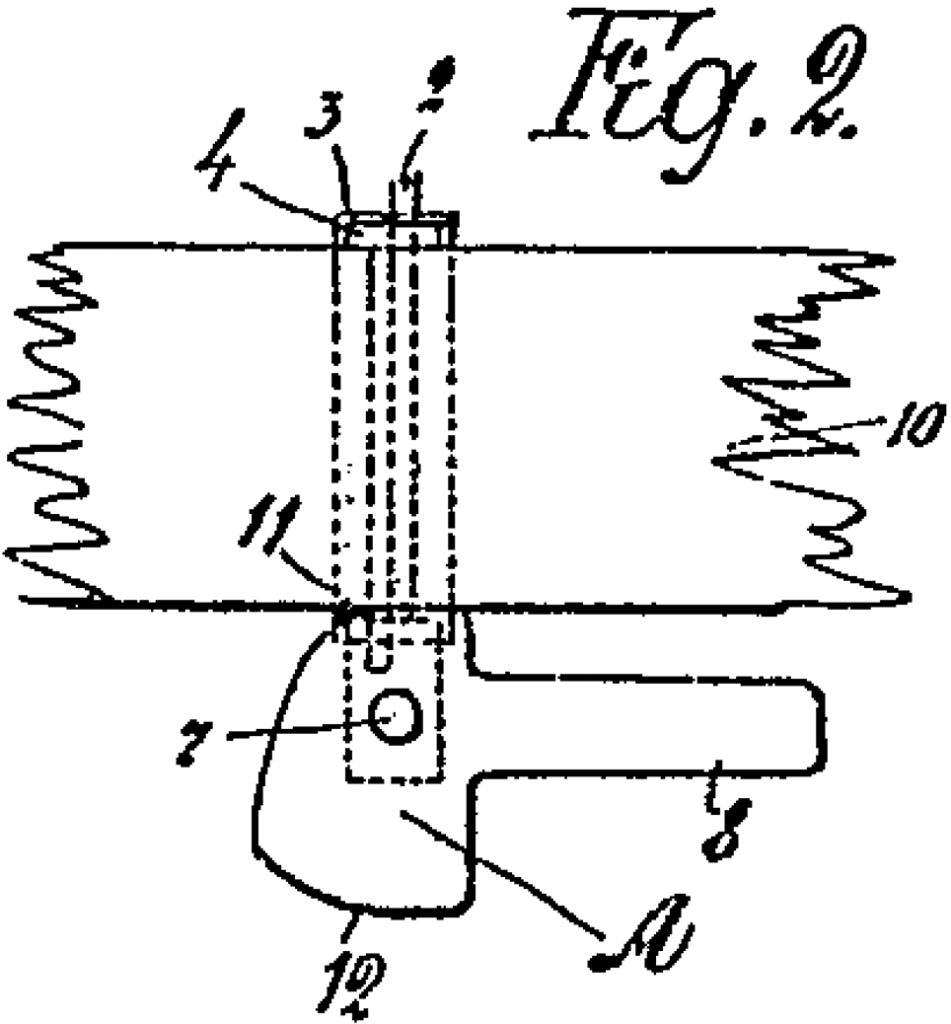 I 1923 fik proprietær Lauritz Madsen patent på et værktøj til justering af patentaksler