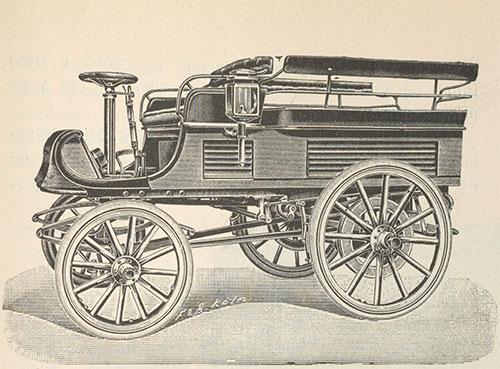 Elektrisk char-à-banc. Gengivet efter Ringer, 1902.