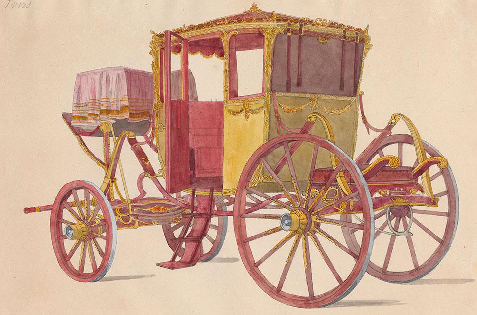 Caroline Mathildes Stadskaret. Tegning i Dr. I. G. Burman Beckers antiqvarisk-topografiske Samling, Det kgl. Bibliotek.