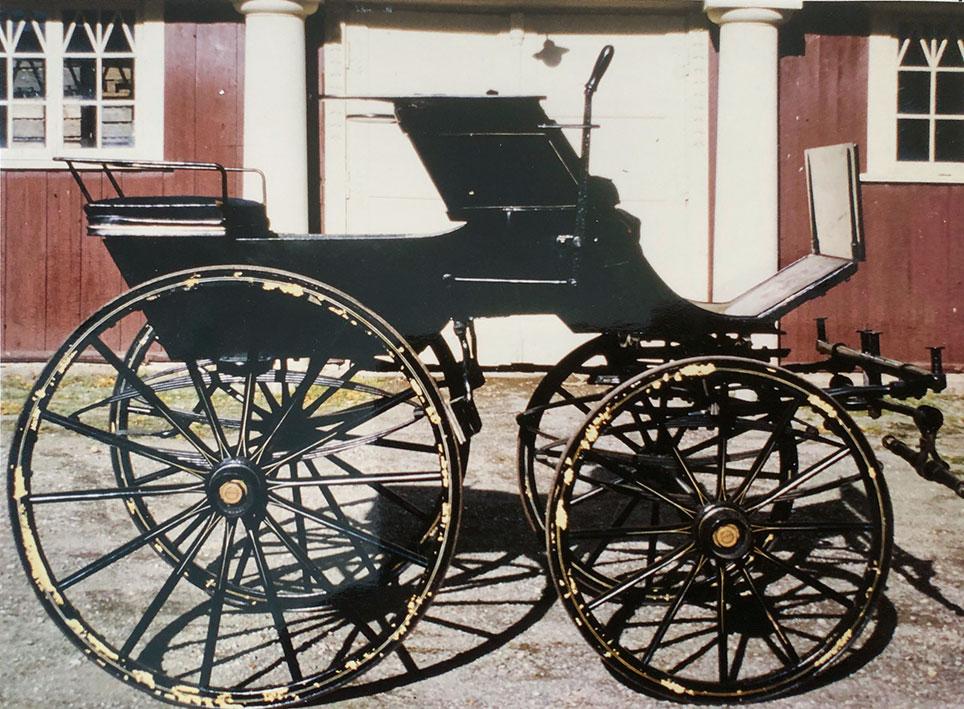 Herre-phaeton fra Eidsvold Verk i Norge. Fremstillet hos James Fife, Brolæggerstræde 11. Foto og info om vognen: Bjørn Høie.